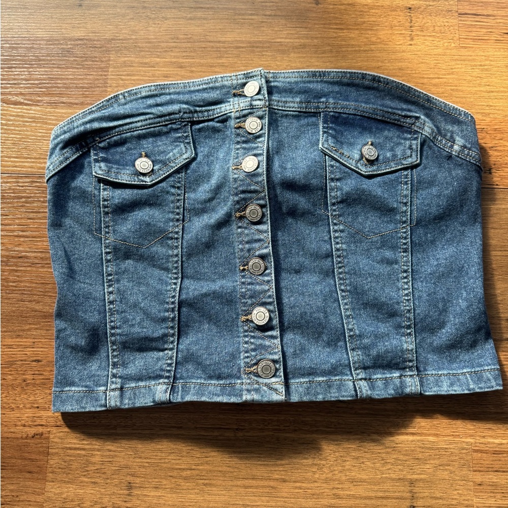 Denim Button-Up Shirt